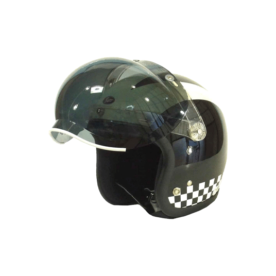 Buco ジェットヘルメット 黒/白 チェッカー BUCO × トイズマッコイ ジェット ヘルメット シールド チェッカー