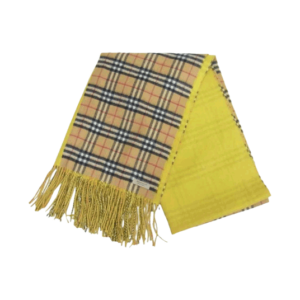 バーバリー 800455 ノバチェック マフラー カシミヤ 大判 ベージュ イエロー 200x60cm 買取実績