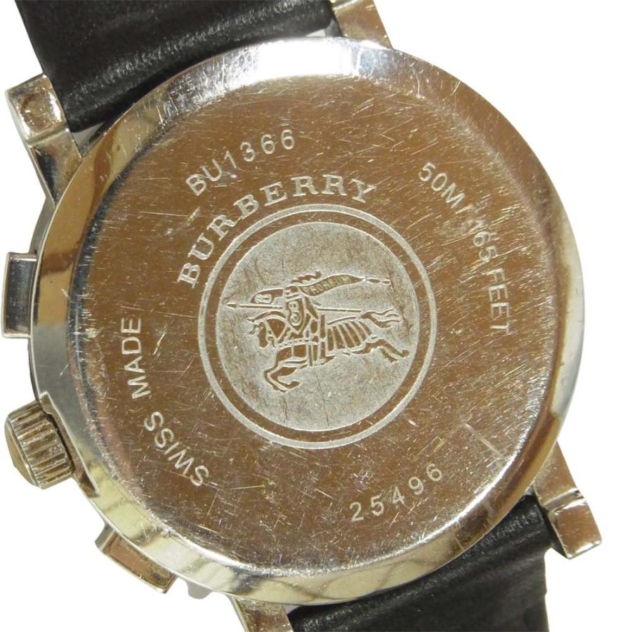 バーバリー BU1366 25496 ヘリテージ クロノグラフ 時計 レザー スイス製 ブラック 買取実績 画像