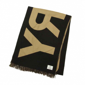 BURBERRY ロゴ ウール ジャカードスカーフ マフラー ブラック買取実績