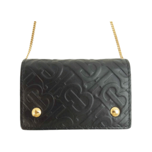 バーバリー TB モノグラム レザー チェーン ミニ ウォレット ブラック 買取実績