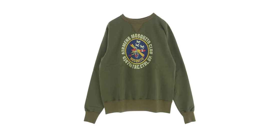 バズリクソンズ BR69290 AIRMENS MOSQUITO CLUB セットインスリーブ スウェット 買取実績