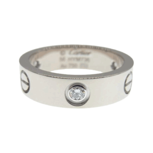 カルティエ 750WG 18KWG ハーフダイヤモンド ラブ リング 買取実績