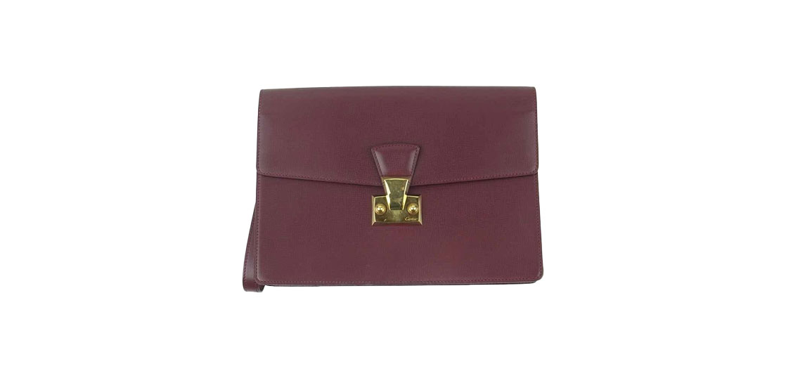 カルティエ マスト クラッチバッグ ワインレッド系 買取実績