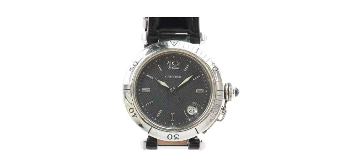 カルティエ W3101755 パシャ 38mm 自動巻き 腕時計 シルバー ブラック 買取実績