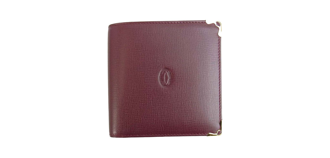 カルティエ マストライン 二つ折り 財布 ワインレッド系 買取実績