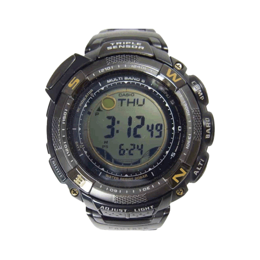 カシオ PRW-1500YTJ プロトレック トリプルセンサー ソーラー 電波クォーツ 腕時計 ブラック 買取実績 画像
