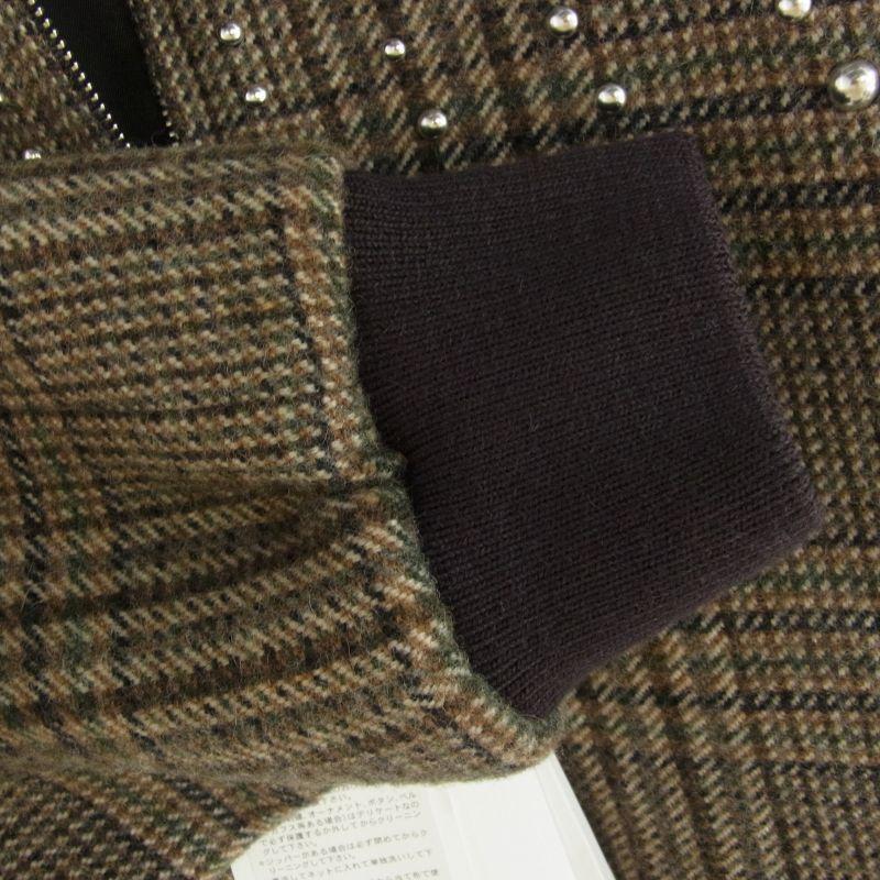 セリーヌ 22AW 2V20L826R TEDDY JACKET WITH STAND UP COLLAR IN CHECKED WOOL ウール ハンティング チェック テディ ジャケット 買取実績 画像