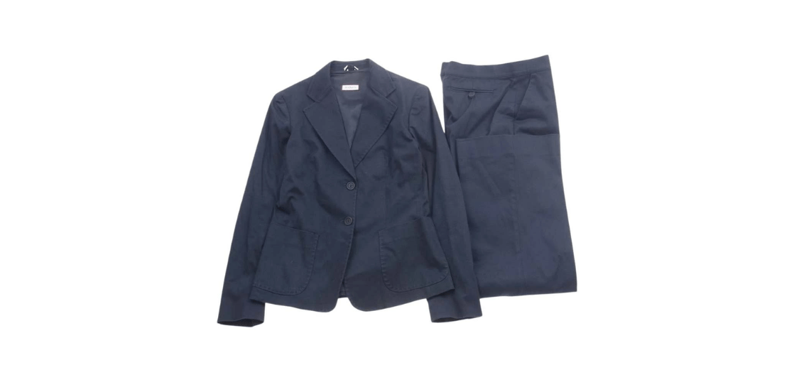 【美品】マックスマーラ ツイル生地 セットアップ 紺 L相当 ジャケット パンツ Max Mara（スーツ）のフリマアイテム一覧