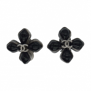 シャネル 96P フラワー ココマーク イヤリング ブラック 買取実績 画像