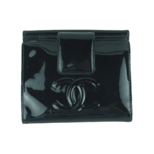 シャネル カメリア エナメル ココマーク 二つ折り 財布 イタリア製 ブラック 買取実績