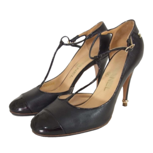 シャネル G28650 アンクルストラップ ココマーク ヒール パンプス ブラック 買取実績