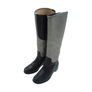 シャネル G28390 ココマーク レザー バイカラー ロング ブーツ ブラック シルバー 買取実績