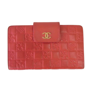 シャネル アイコンライン ラムスキン がま口 長財布 買取実績