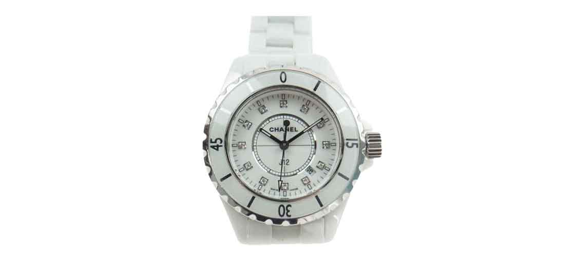シャネル J12 12PD ダイヤ 白文字盤 ホワイトセラミック クォーツ ウォッチ 買取実績