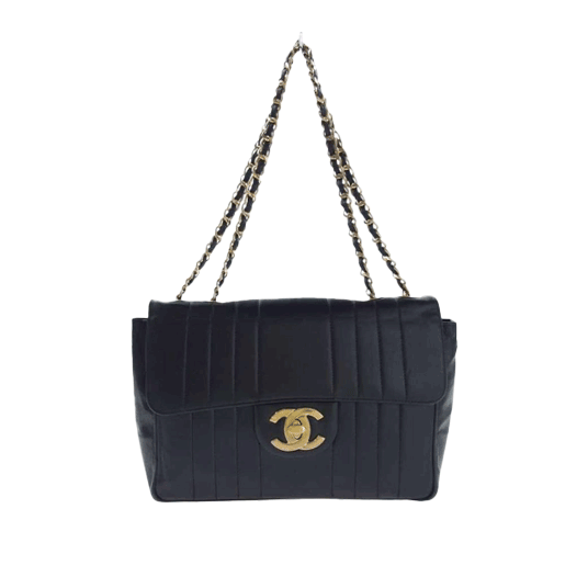良品 CHANEL シャネル マドモアゼル ココマーク ラムスキン ターンロック ショルダー バッグ ブラック k3540 CHANEL - 良品 CHANEL シャネル マドモアゼル ココマーク ラムスキン