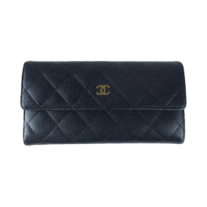 シャネル マトラッセ キャビアスキン 二つ折り 長財布 ゴールド金具 ブラック 買取実績