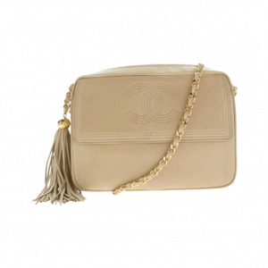 シャネル ショルダーバッグ  ラム ベージュ トートバッグ ココマーク フリンジ CHANEL（シャネル） トートバッグ ショルダーバッグ ガブリエルドゥ