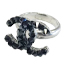 カラーストーン リング 指輪 ココマーク シルバー ブラック 画像