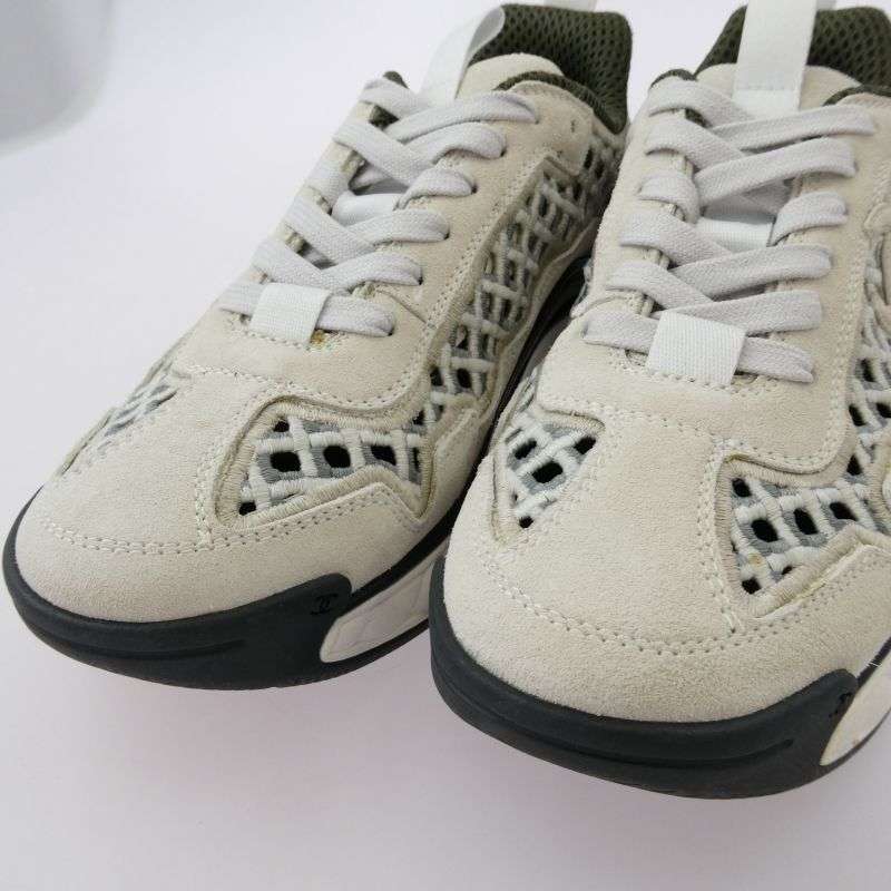 シャネル G37126 マトラッセ スエードココマーク ローカット スニーカー 買取実績 画像