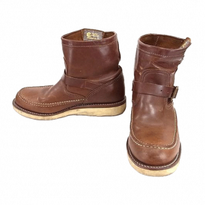 チペワ プリント黒タグ エンジニアブーツ ブラウン系 買取実績