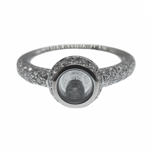 ショパール 18KWG 750WG ホワイトゴールド ハッピー ダイヤモンド リング シルバー 買取実績