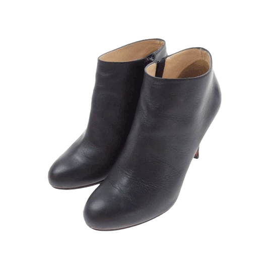 クリスチャンルブタン 3130002 BELLE 85 CALF レザー ショート ブーツ
