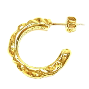 クロムハーツ 22K フープ スクロール ピアス 買取実績