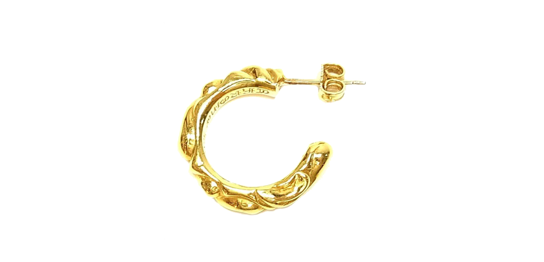 クロムハーツ 22K フープ スクロール ピアス 買取実績