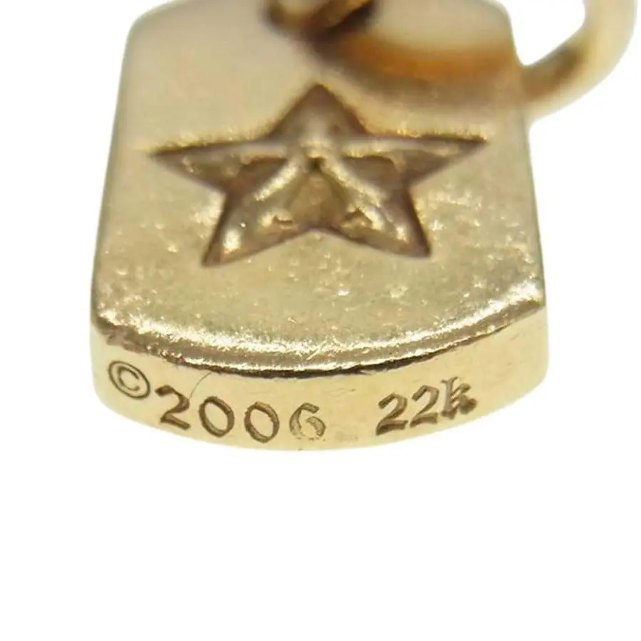 クロムハーツ （原本無） 22K タイニー ドッグタグ スター チャーム