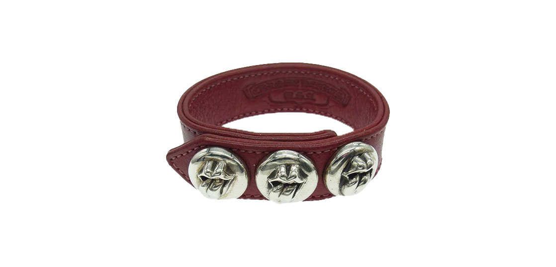 クロムハーツ リップ アンド タン 3ボタン2スナップ レザー ブレスレット 買取実績