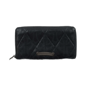 クロムハーツ（原本無） セメタリークロスパッチ キルティング ラウンドジップ ロングウォレット ブラック 買取実績