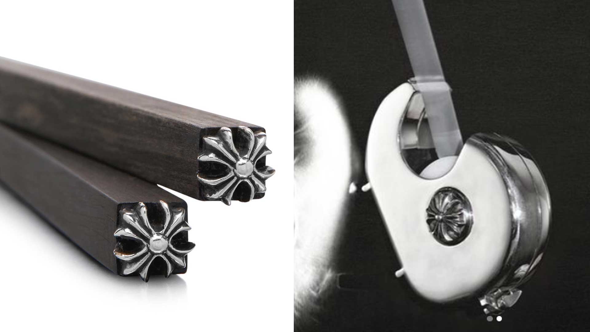 クロムハーツ　お箸 CHROME HEARTS 2PAIR CHOPSTICKS クロムハーツ ウッド箸 2