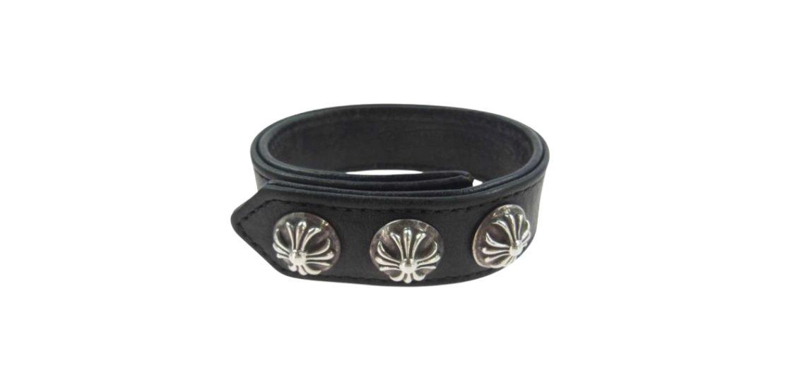 クロムハーツ（原本無）クロスボール 3ボタン 2スナップ レザー ブレスレット 買取実績