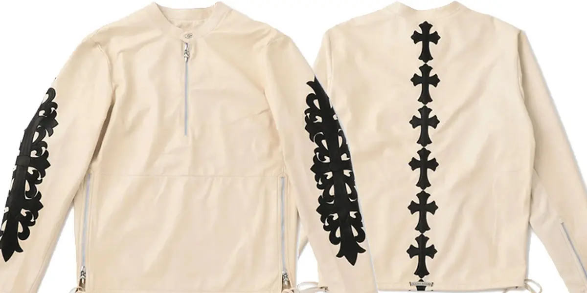 クロムハーツ レザー　シャツ　パンチングタイプ　希少のLサイズタグ　売り切り CHROME HEARTS（クロムハーツ） OLD LEATHER SHIRT クロスボール