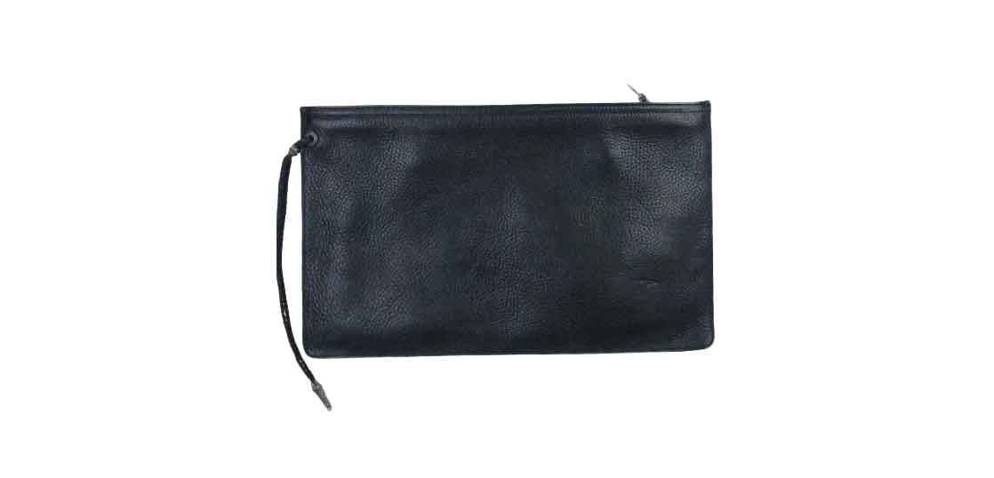 クロムハーツ （原本有）FLAT MED PLANE レザー クラッチバッグ ブラック 買取実績