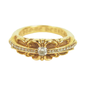 クロムハーツ 22K ベビークラシック フローラル クロス パヴェダイヤ リング買取実績