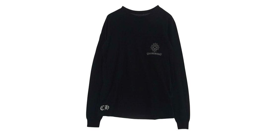 クロムハーツ（原本無） フレームドクロスバックプリント ポケット付き 長袖Tシャツ 買取実績