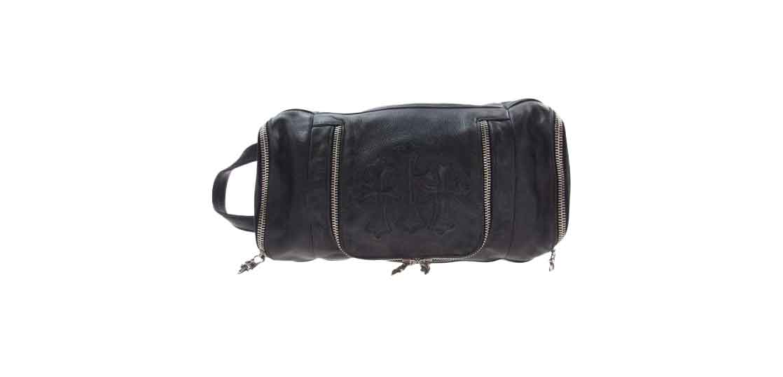 クロムハーツ （原本無） トイレタリー ダッフル 3セメタリー レザー ショルダー バッグ ブラック 買取実績 アイキャッチ画像
