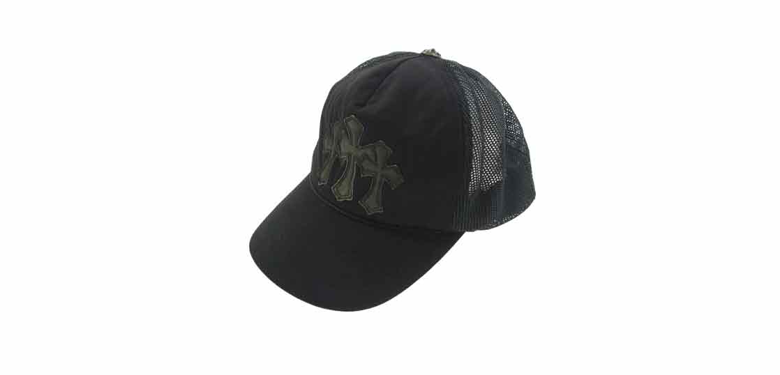 クロムハーツ（原本無） TRUCKER CAP レザー セメタリークロスパッチ