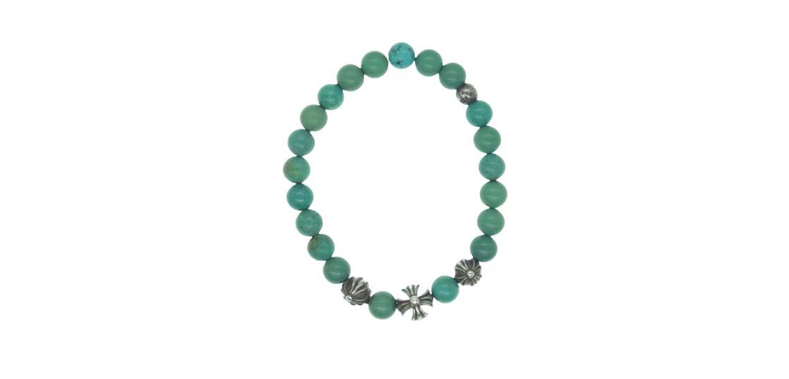 クロムハーツ（原本無）8mm クロスボール ターコイズ シルバービーズ ブレスレット 買取実績