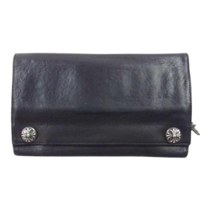 クロムハーツ LONG CROSS WALLET グリーシー クロスボタン レザー ロングウォレット 買取実績