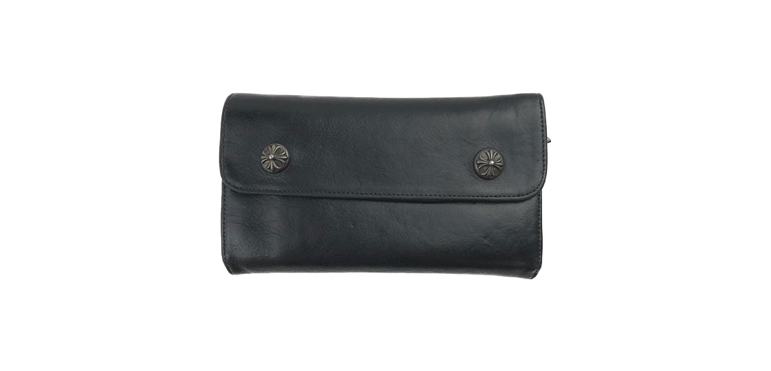 クロムハーツ WAVE WALLET クロスボールボタン レザー ウォレット 買取実績