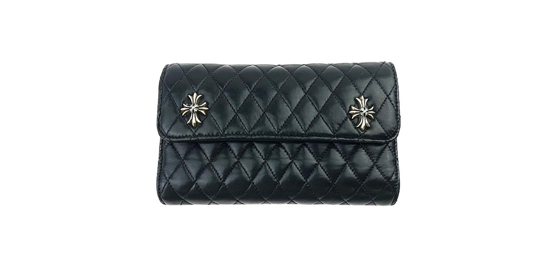 クロムハーツ 原本無 WAVE4 QLT 3SNP #4 キルティング レザー ウォレット 買取実績