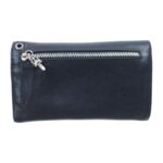 クロムハーツ（原本有）ウェーブ クロスボール ボタン レザー ウォレット ブラック 買取実績 画像