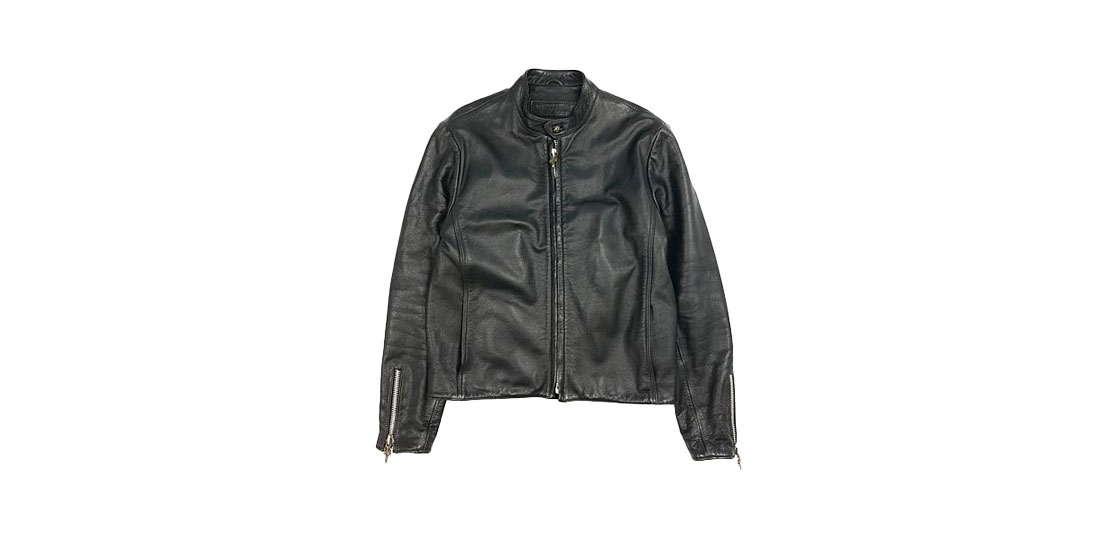 Chrom hearts黒レザージャケット　正規店購入 Chrome Hearts クロムハーツ ダガージップ シングルライダース