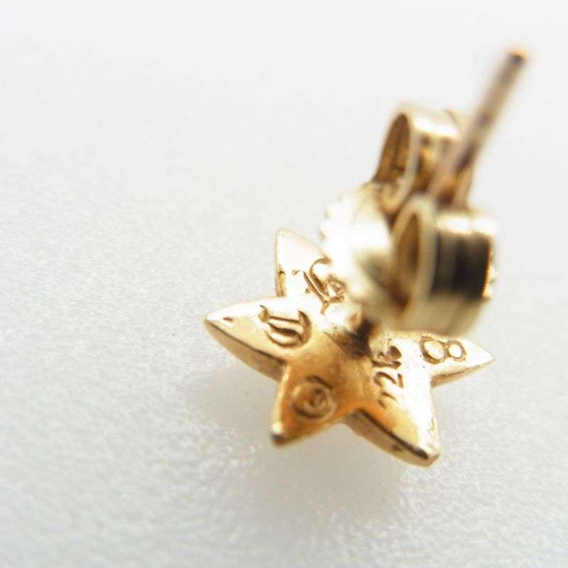 クロムハーツ（原本有） 22K CO STAR DMND スター スタッド 1ダイヤ ゴールド ピアス 買取実績 画像