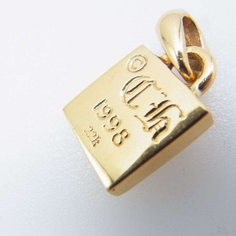 クロムハーツ（原本無） 購入レシート付属 22K FRAMED CH PLUS フレームド CHプラス ペンダントトップ 買取実績 画像