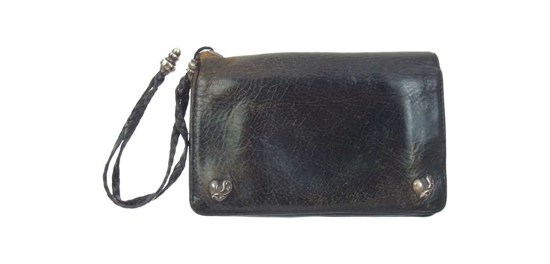 クロムハーツ（原本無） 2ZIP 2ジップ ハートボールボタン レザー ウォレット 買取実績