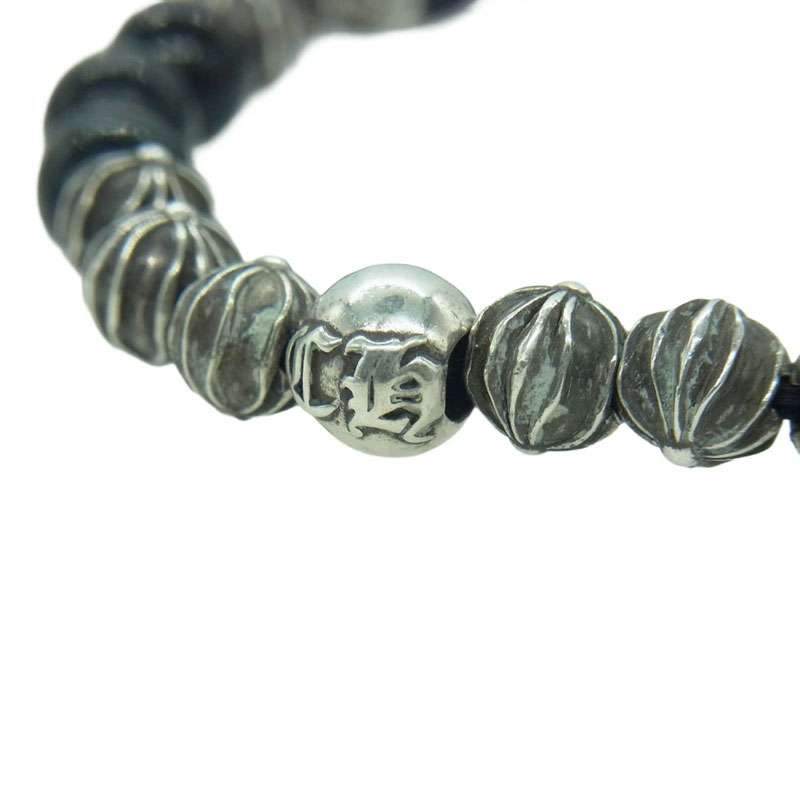 クロムハーツ（原本無） 6mm BEAD BEAD17 クロスボール シルバーパーツ19個 オニキス ビーズ ブレスレット 買取実績 画像